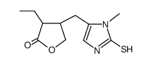 3-ethyl-dihydro-4-[(1-methyl-1H-2-mercaptoimidazol-5-yl)methyl]-2(3H)-furanone结构式