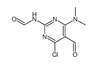N-(4-chloro-6-(dimethylamino)-5-formyl-2-pyrimidinyl)formamide结构式