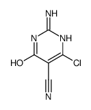 2-AMINO-4-CHLORO-6-OXO-1,6-DIHYDROPYRIMIDINE-5-CARBONITRILE结构式
