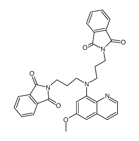 (6-methoxy-[8]quinolyl)-bis-(3-phthalimido-propyl)-amine结构式