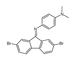 N'-(2,7-dibromo-fluoren-9-ylidene)-N,N-dimethyl-p-phenylenediamine结构式