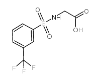 N-[3-(三氟甲基)苯磺酰基]甘氨酸结构式