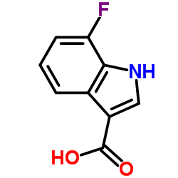 7-氟-1H-吲哚-3-羧酸结构式