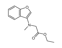 N-((1)benzofuryl-3) sarcosinate d'ethyle结构式
