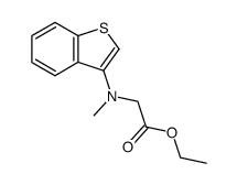 N-((1)benzothienyl-3) sarcosinate d'ethyle结构式