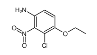 4-ethoxy-3-chloro-2-nitro-aniline结构式