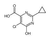 5-氯-2-环己基-6-嘧啶酮-4-羧酸结构式