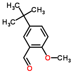 5-(叔丁基)-2-甲氧基苯甲醛结构式