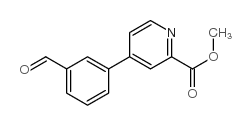 3-(2-(Methoxycarbonyl)pyridin-4-yl)benzaldehyde结构式