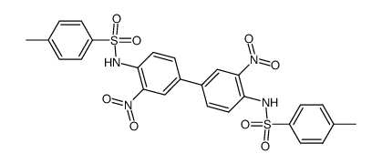 N,N'-(3,3'-dinitro-biphenyl-4,4'-diyl)-bis-toluene-4-sulfonamide结构式