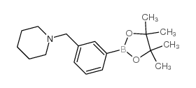 1-[3-(4,4,5,5-四甲基-1,3,2-二噁硼烷-2-基)苄基]哌啶结构式