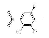 2,4-dibromo-3-methyl-6-nitro-phenol结构式