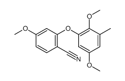 2-(2,5-dimethoxy-3-methyl-phenoxy)-4-methoxy-benzonitrile结构式