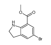 5-溴吲哚啉-7-羧酸甲酯结构式