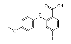 2-p-anisidino-4-iodo-benzoic acid结构式