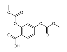 2,4-bis-methoxycarbonyloxy-6-methyl-benzoic acid结构式
