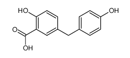 2-hydroxy-5-(4-hydroxy-benzyl)-benzoic acid结构式