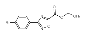 3-(4-溴-苯基)-[1,2,4]噁二唑-5-羧酸乙酯结构式