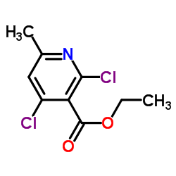2,4-二氯-6-甲基吡啶-3-甲酸乙酯结构式