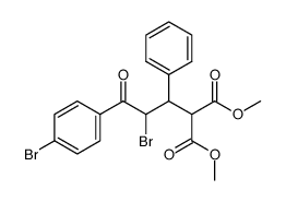 [2-bromo-3-(4-bromo-phenyl)-3-oxo-1-phenyl-propyl]-malonic acid dimethyl ester结构式