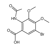 2-acetylamino-5-bromo-3,4-dimethoxy-benzoic acid结构式