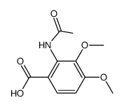 2-acetylamino-3,4-dimethoxy-benzoic acid结构式