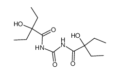 N,N'-bis-(2-ethyl-2-hydroxy-butyryl)-urea结构式