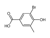 3-bromo-4-hydroxy-5-methyl-benzoic acid结构式