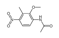 acetic acid-(2-methoxy-3-methyl-4-nitro-anilide)结构式