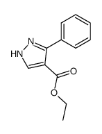 ethyl 3-phenyl-1H-pyrazole-4-carboxylate结构式