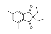 2,2-diethyl-4,6-dimethyl-indan-1,3-dione结构式