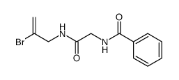 hippuric acid-(2-bromo-allylamide)结构式