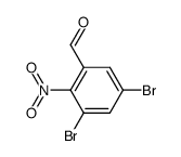 3,5-dibromo-2-nitro-benzaldehyde结构式