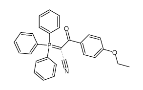 3-(4-ethoxyphenyl)-3-oxo-2-(triphenyl-l5-phosphanylidene)propanenitrile结构式