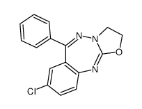 7-chloro-9-phenyl-1,2-dihydrooxazolo(2,3-b)-1,3,4-benzotriazepine结构式
