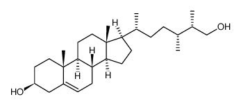 (24R,25S)-ergost-5-ene-3β,26-diol结构式