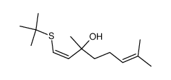 (Z)-1-(tert-butylthio)-3,7-dimethylocta-1,6-dien-3-ol结构式