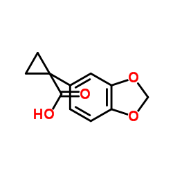 1-(1,3-苯并二氧代l-5-基)环丙烷羧酸结构式