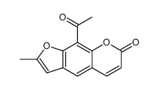 9-acetyl-2-methylfuro[3,2-g]chromen-7-one结构式