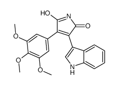 3-(1H-indol-3-yl)-4-(3,4,5-trimethoxyphenyl)pyrrole-2,5-dione结构式