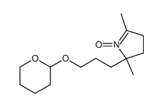 3,4-dihydro-2,5-dimethyl-2-(3-(tetrahydropyranyloxy)propyl)-2H-pyrrole 1-oxide结构式