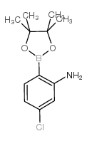 5-氯-2-(4,4,5,5-四甲基-1,3,2-二氧硼烷)-苯胺结构式