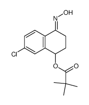 2,2-dimethylpropionic acid 4-[(E)-hydroxyimino]-7-chloro-1,2,3,4-tetrahydronaphthalen-1-yl ester结构式