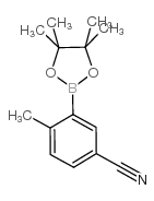 4-甲基-3-(4,4,5,5-四甲基-1,3,2-二氧硼烷)-苯甲腈结构式