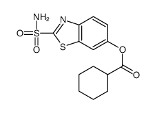 (2-sulfamoyl-1,3-benzothiazol-6-yl) cyclohexanecarboxylate结构式