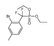 [(2-溴-4-甲基-苯基)-二氟甲基]-膦酸二乙酯结构式