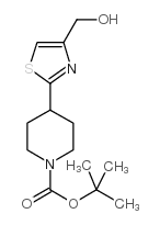 4-[4-羟甲基-1,3-噻唑-2-基]哌啶甲酸叔丁酯结构式
