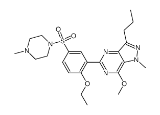5-[2-ethoxy-5-(4-methylpiperazin-1-ylsulfonyl)phenyl]-7-methoxy-1-methyl-3-propyl-1H-pyrazolo[4,3-d]pyrimidine结构式