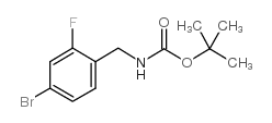 4-溴-2-氟苄基氨基甲酸叔丁酯结构式