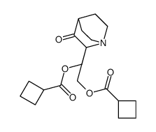(3-Oxo-1-azabicyclo[2.2.2]octane-2,2-diyl)bis(methylene) dicyclob utanecarboxylate结构式